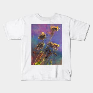 Sunflowers Mixed Media 05 Kids T-Shirt